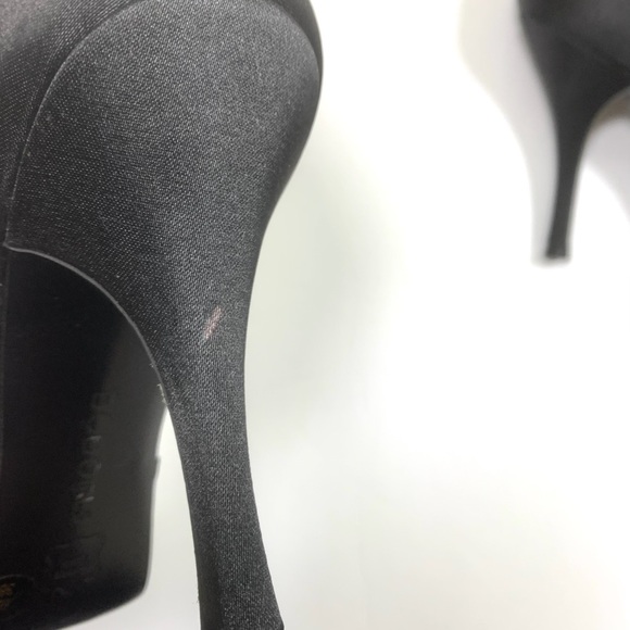 BCBG Satin D’Orsay Open Toe Pumps - Picture 4 of 11